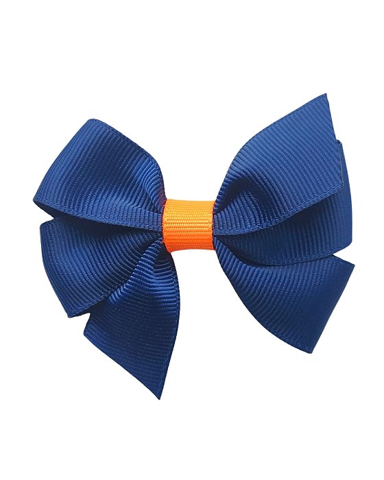 Laço Pet - AZUL MARINHO E LARANJA GORGURÃO