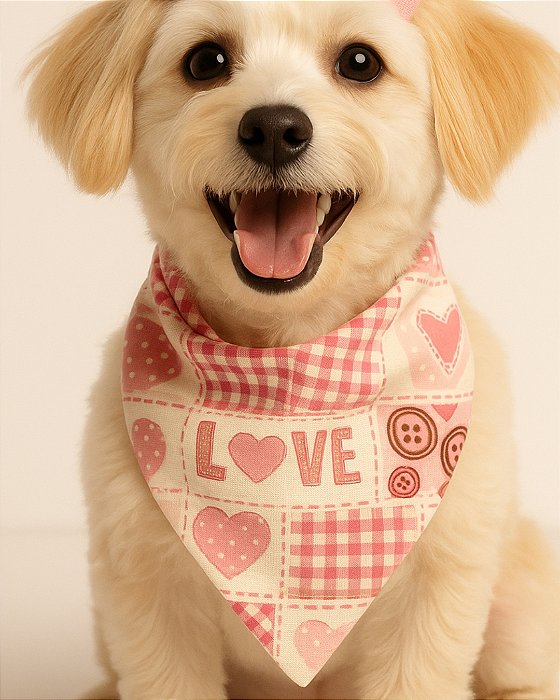 Bandana para Cachorro 100% algodão - COLEÇÃO XADREZ CHARM