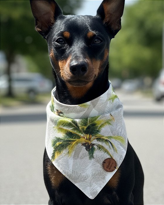 Bandana para Cachorro 100% algodão - COLEÇÃO COQUEIROS