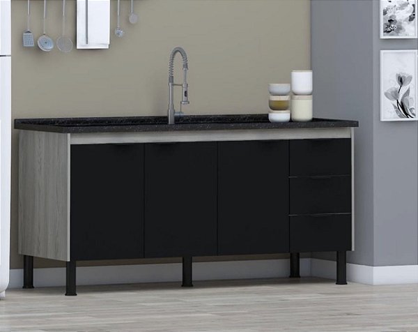 Gabinete Madeira Madeirado/Preto 316542 1.94MT