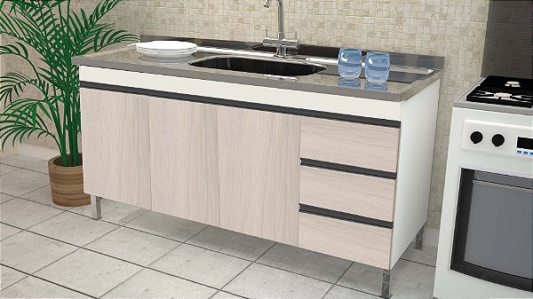 Gabinete Madeira Branco/Legno 003514 1.94MT