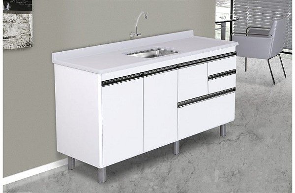 Gabinete Madeira Branco 01041 1.74MT