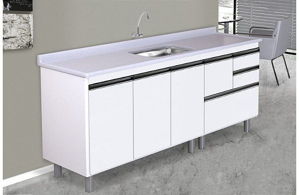 Gabinete Madeira Branco 01051 1.94MT