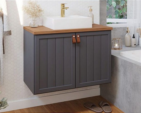 Kit gabinete Alure e Cuba 0,80MT Titanium