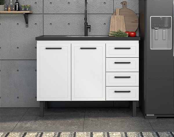 Gabinete aço branco 1.17MT 02721