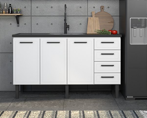 Gabinete aço branco 1.44MT 02731