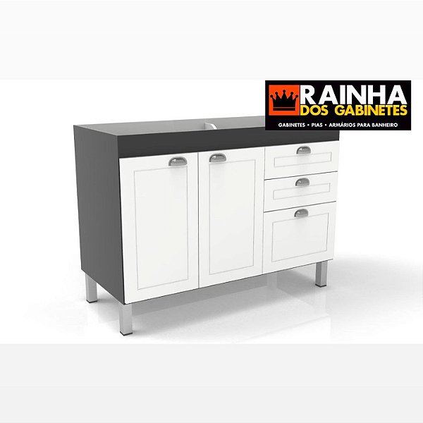 Gabinete Madeira Grafite/Branco 332212 1.14MT