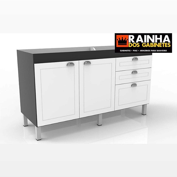 Gabinete Madeira Grafite/Branco 332312 1.44MT