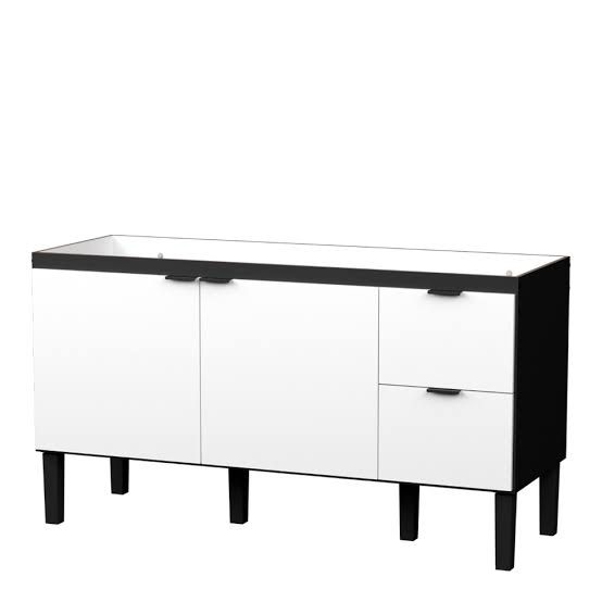 Gabinete Madeira Preto/Branco 353321 1.44MT