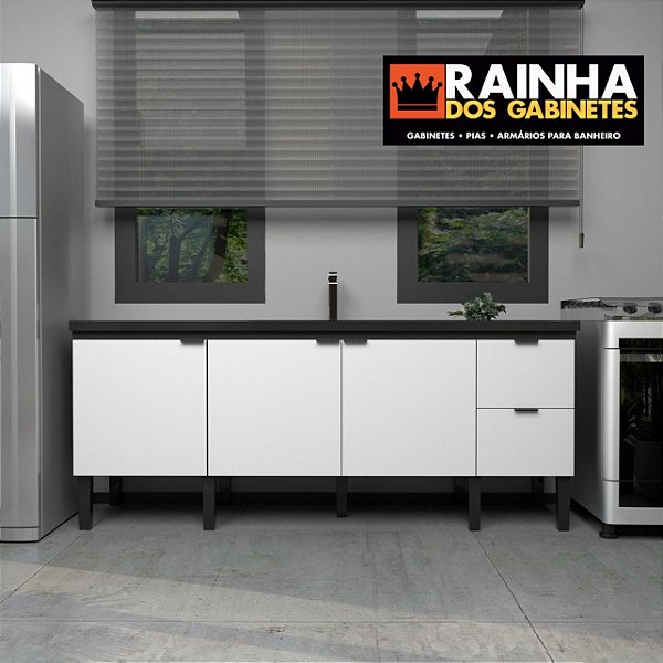 Gabinete Madeira Preto/Branco 353521 1.94MT