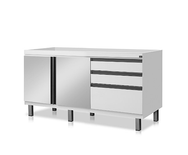 Gabinete Madeira Branco/Espelhado 35631 1.44MT