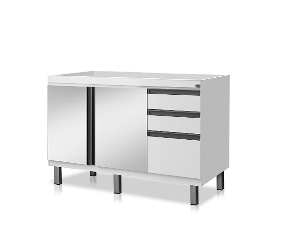 Gabinete Madeira Branco/Espelhado 35621 1.14MT