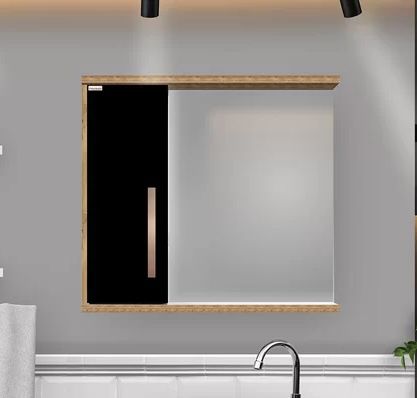 Espelho Siena Antiqua/Preto 0,72MT