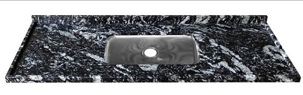 Pia granito Preto Indiano Cuba rasa/Acabamento simples 1.80MT 0604