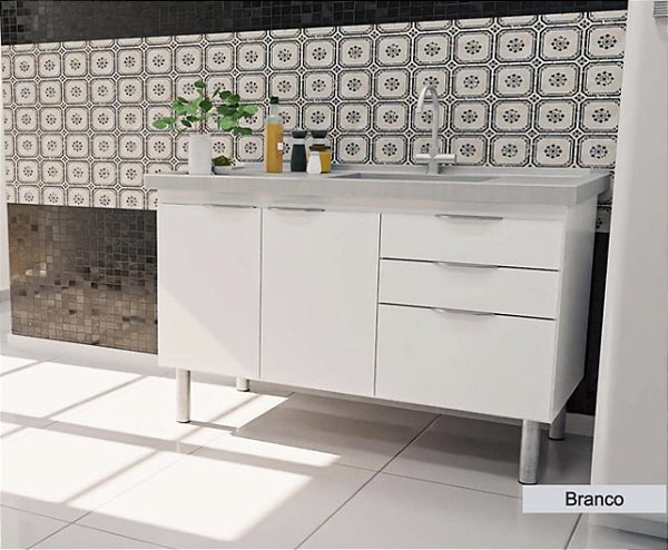 Gabinete Madeira Branco 37821 1.14MT