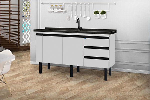 Gabinete Madeira Branco 39831 1.44MT