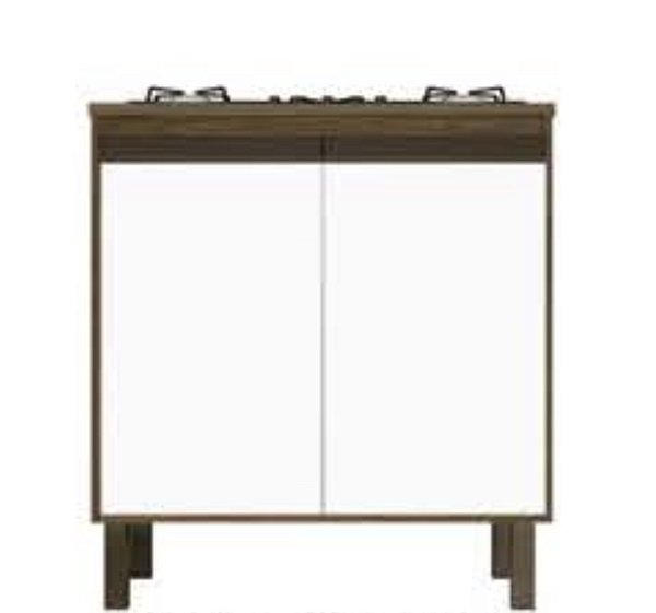 Gabinete CookTop Madeira Ativon Avelato/Branco 2941 0,80MT
