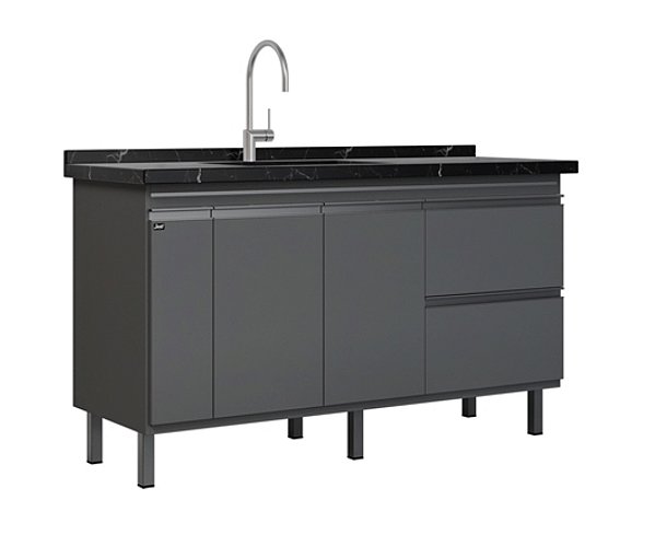 Gabinete Madeira Cinza Opera 43024 1.14MT