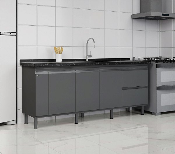 Gabinete Madeira Cinza Opera 43044 1.74MT