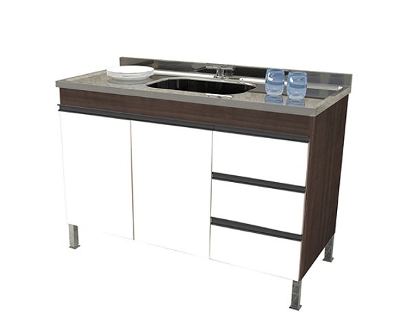 Gabinete Madeira Castanho/Branco 003151 0.94MT