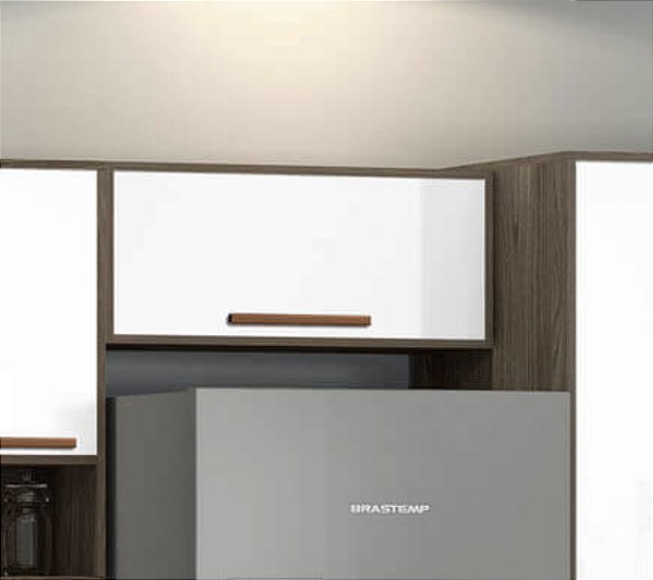 Modulo Basculante Madeira Saneta Avelato/Branco 0.77MT