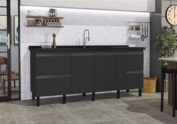 Gabinete Madeira Preto 435522 1.94MT