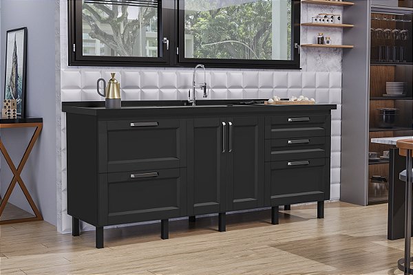 Gabinete Madeira Preto 436522 1.94MT