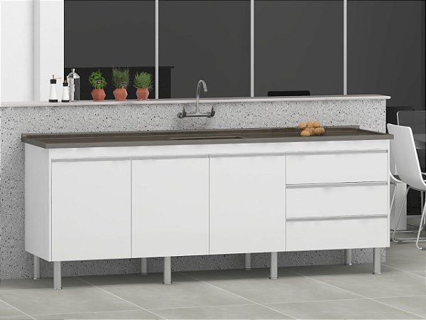 Gabinete Madeira Branco 01641 1.74MT