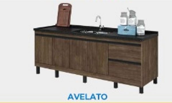 Gabinete Madeira Avelato 3384 1.74MT