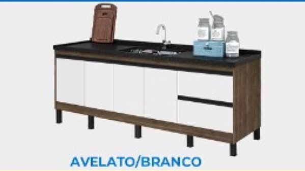 Gabinete Madeira Avelato/Branco 33851 1.94MT
