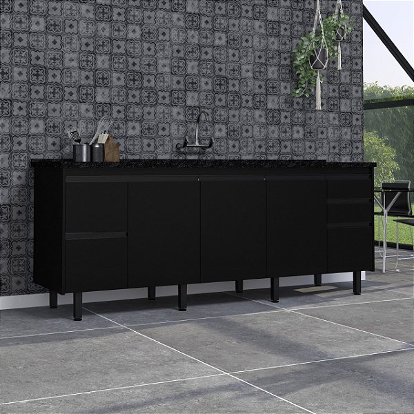 Gabinete Madeira Preto 01552 1.94MT