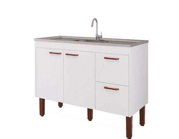 Gabinete Madeira Branco 410231 1.34MT