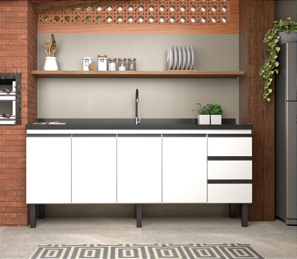 Gabinete aço Branco 02651 1.92MT