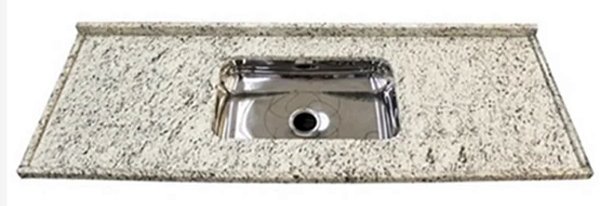 Pia granito Arabesco Cuba rasa/Acabamento simples 1.00Mt 0891