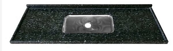 Pia granito Verde Ubatuba Cuba rasa/Acabamento simples 1.00MT 0591