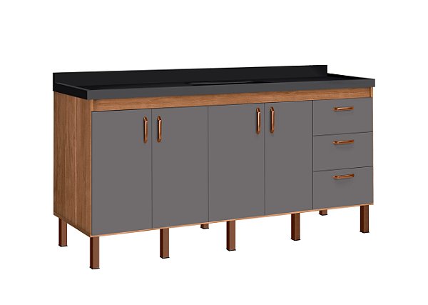 Gabinete Madeira Avelato/Cinza 472444 1.74MT