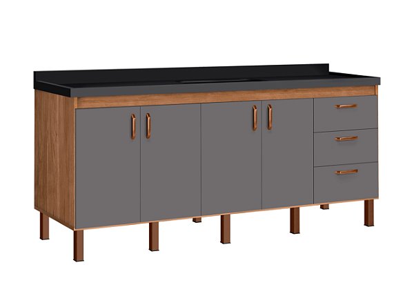 Gabinete Madeira Avelato/Cinza 472544 1.94MT