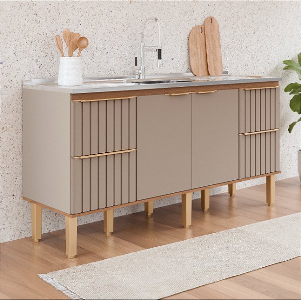 Gabinete Madeira Ripado Freijo/Cappuccino 473444 1.74MT
