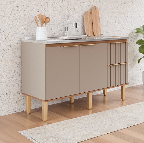Gabinete Madeira Ripado Freijo/Cappuccino 473344 1.44MT