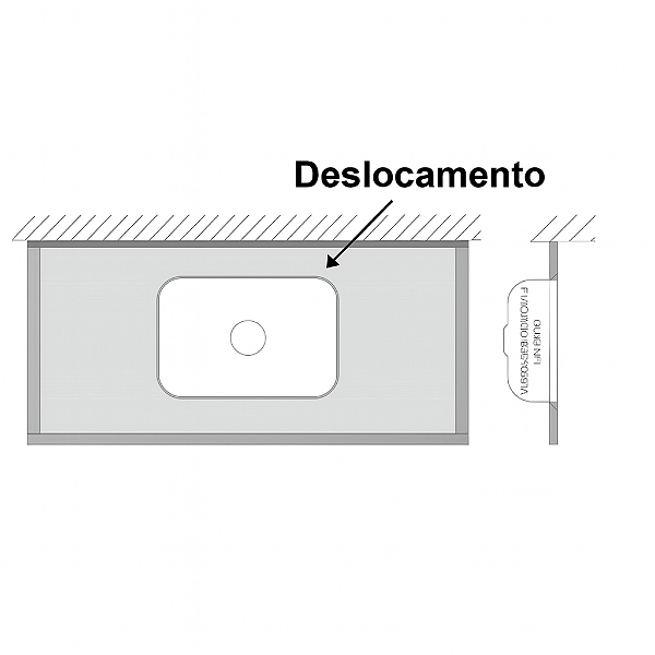 Deslocamento de cuba para pia de cozinha