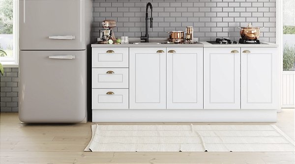 Gabinete Madeira C/Rodape Provençal Branco 48751 GE 2.00MT