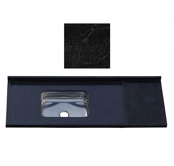 Pia granito São Gabriel Negresco Cuba funda/sobreposta/acabamento duplo/Parte seca 1.60MT