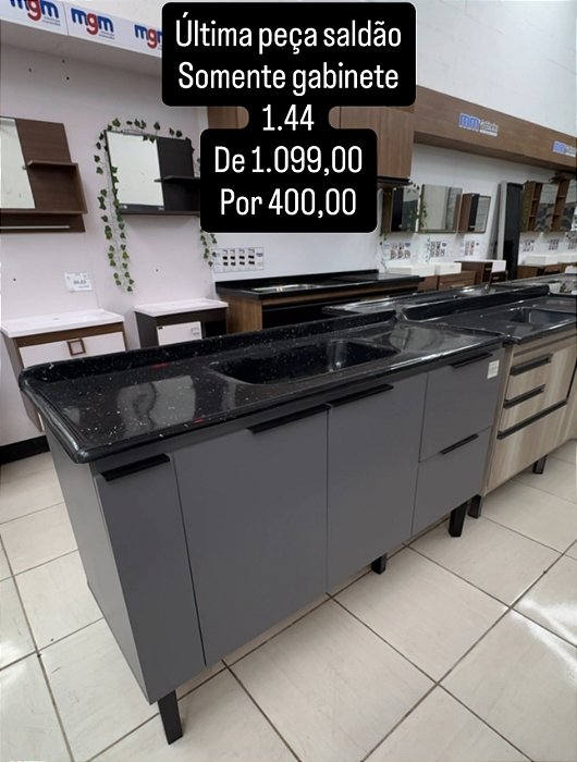 Gabinete cozinha 1.44 última peça saldão promoção
