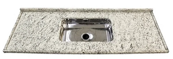 Pia granito Marfim Arabesco Cuba rasa/Acabamento simples 1.60MT