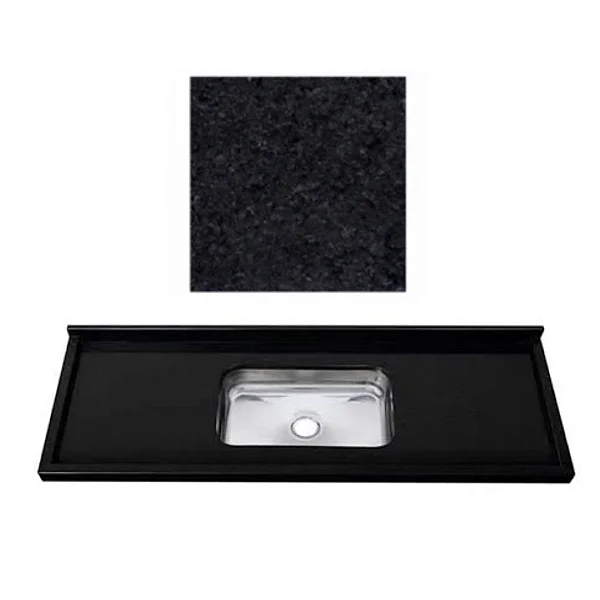 Pia granito Preto Aracruz Cuba rasa/Acabamento simples 1.40MT