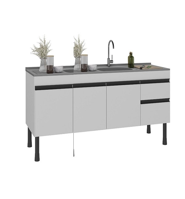 Gabinete Madeira Branco 49031 1.44MT