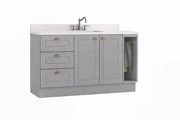 Gabinete Madeira C/Rodape Provençal Cinza 48744 GE 1.80MT