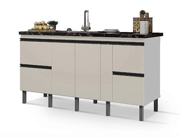 Gabinete Madeira Branco/Off White 435444 1.74MT
