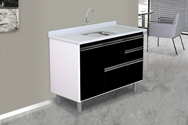 Gabinete Madeira Preto 01022 1.14MT