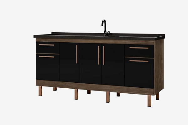 Gabinete Madeira Avelato/Preto 29242 1.74MT